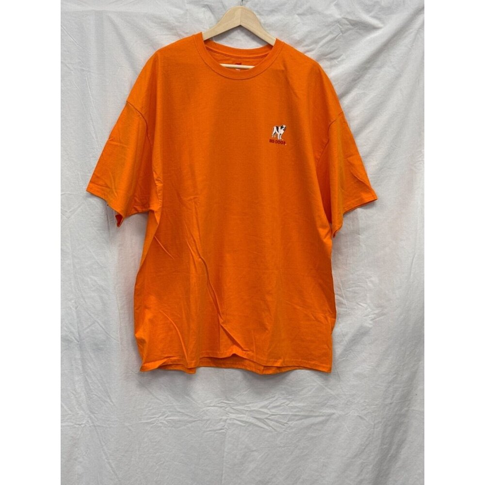 Hanes Big Dogs Mens Orange Graphic‎ T-Shirt Size 3XL It's Five O'Clock Somewhere